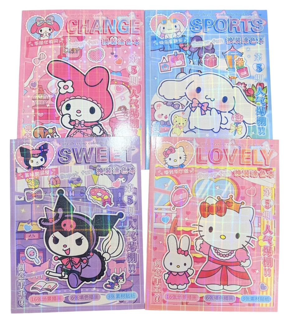 Libro Para Colorear Con Stickers Kuromi