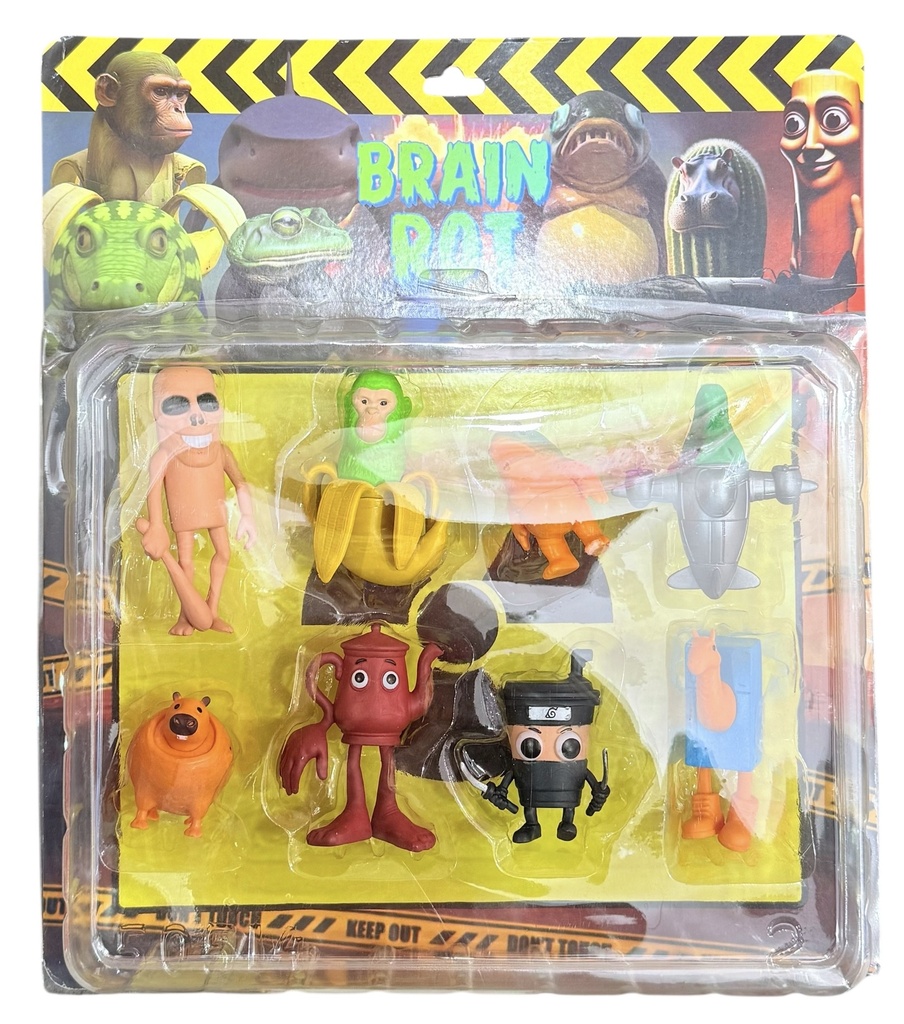 Muñecos Italian Brainrots X8 En Blister