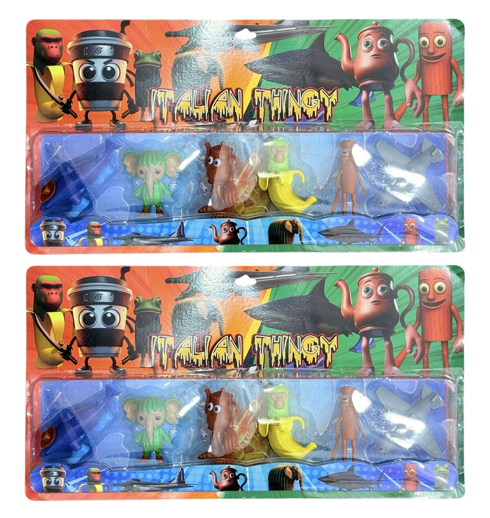 Muñecos Italian Brainrots X6 En Blister