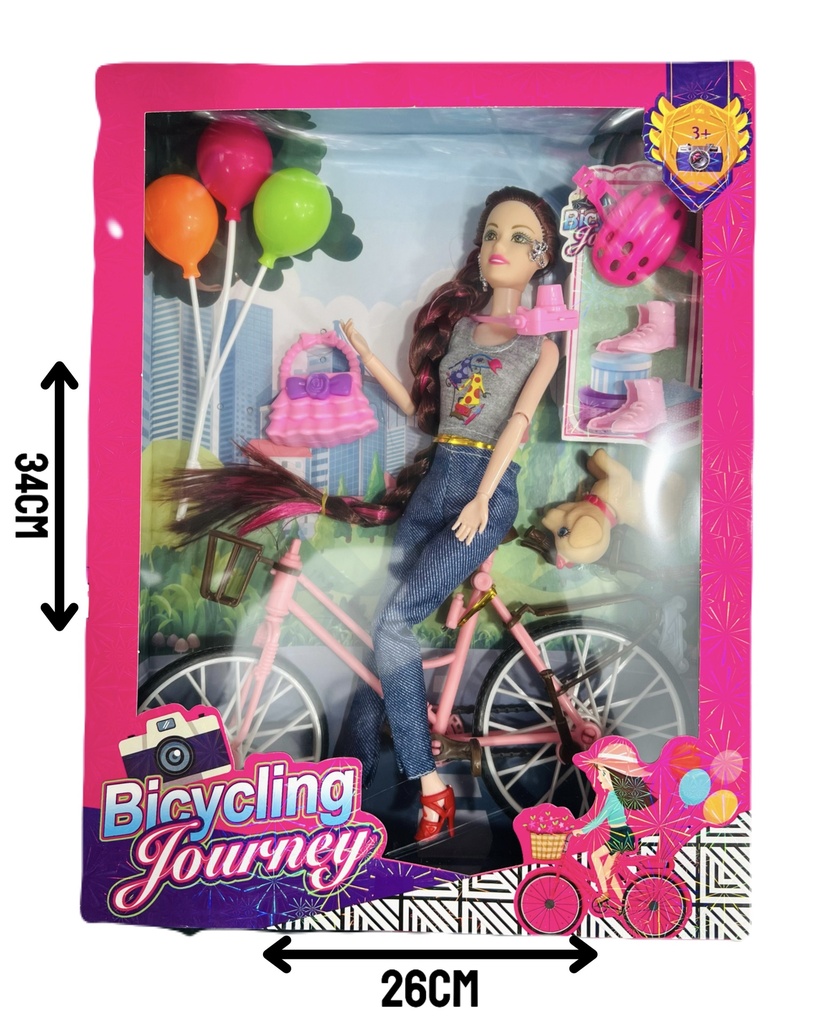 370123 MUÑECA CON BICI EN CAJA