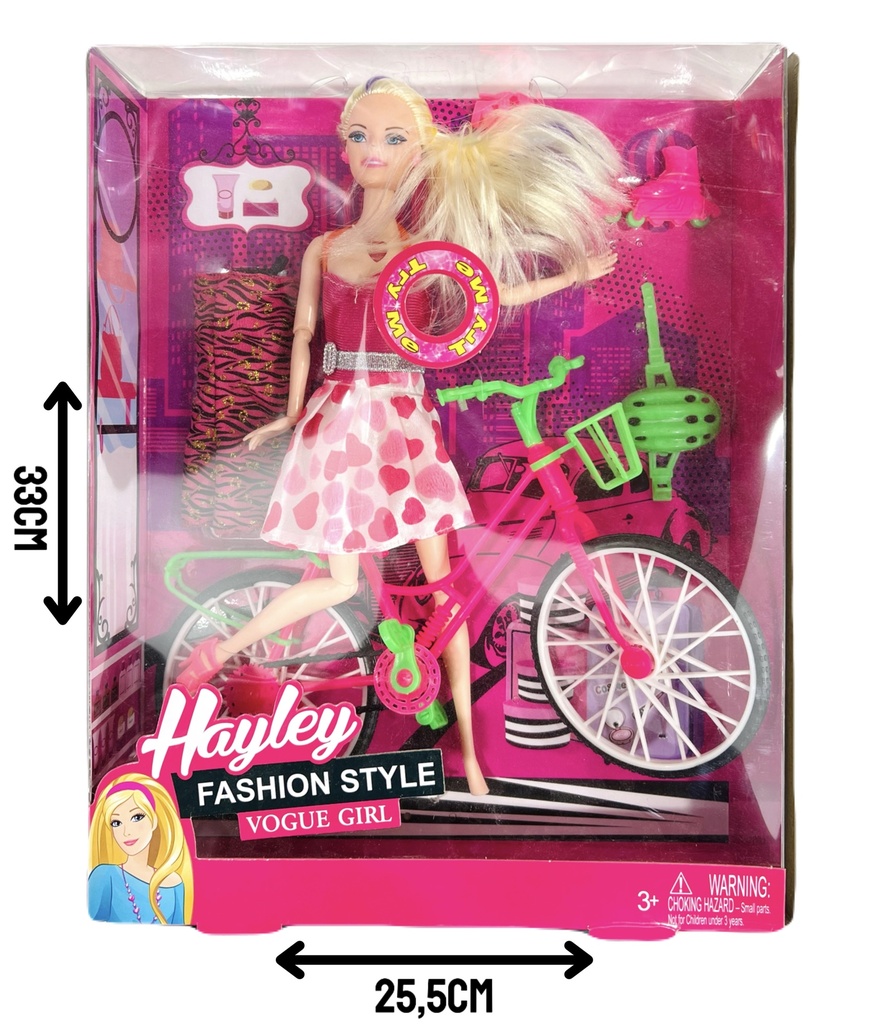 370133 MuÑEca En Bici Con Sonido En Caja