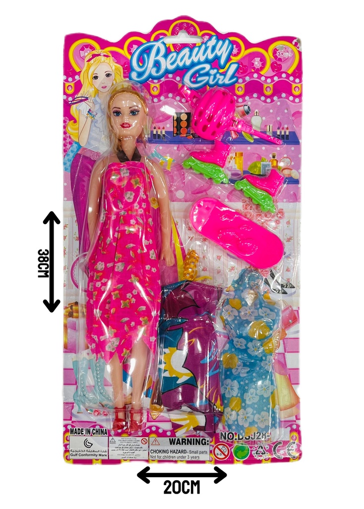 370156 Muñeca C/Vestidos Y Accesorios Blister