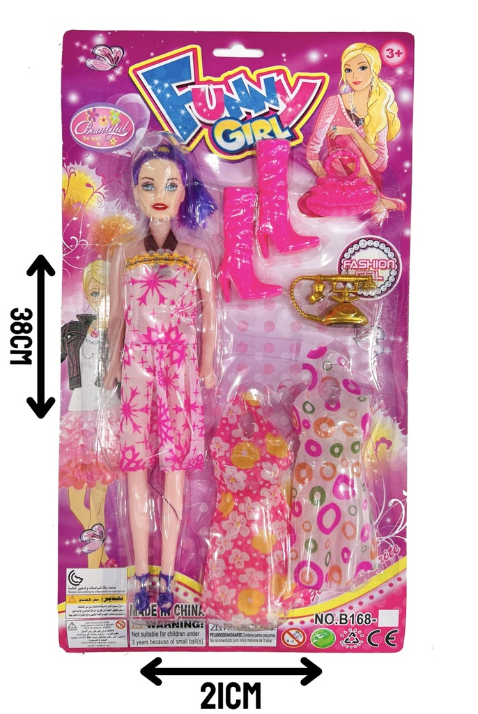370157 Muñeca C/Vestidos Y Accesorios Blister