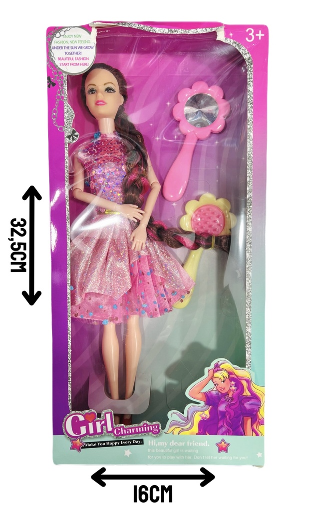370158 MuÑEca Articulada C/Accesorios En Caja