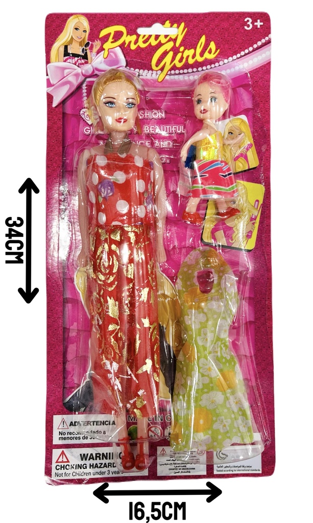 370158 Muñeca C/Accesorios Blister