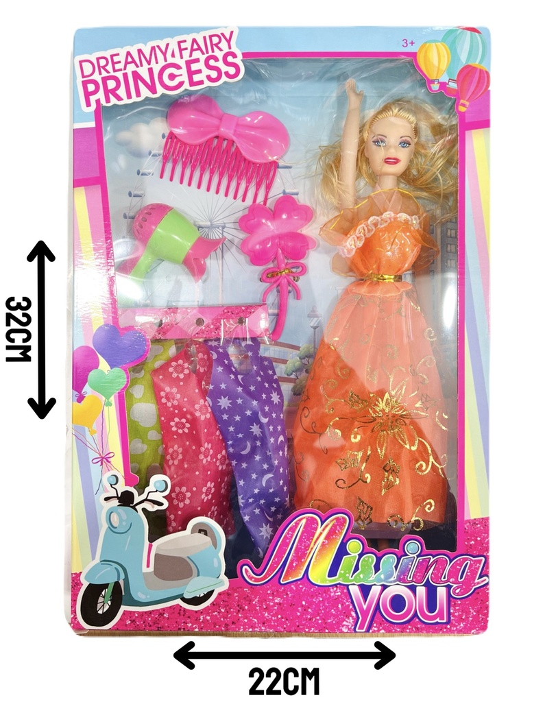 370194 MUÑECA C/ACCESORIOS CAJA