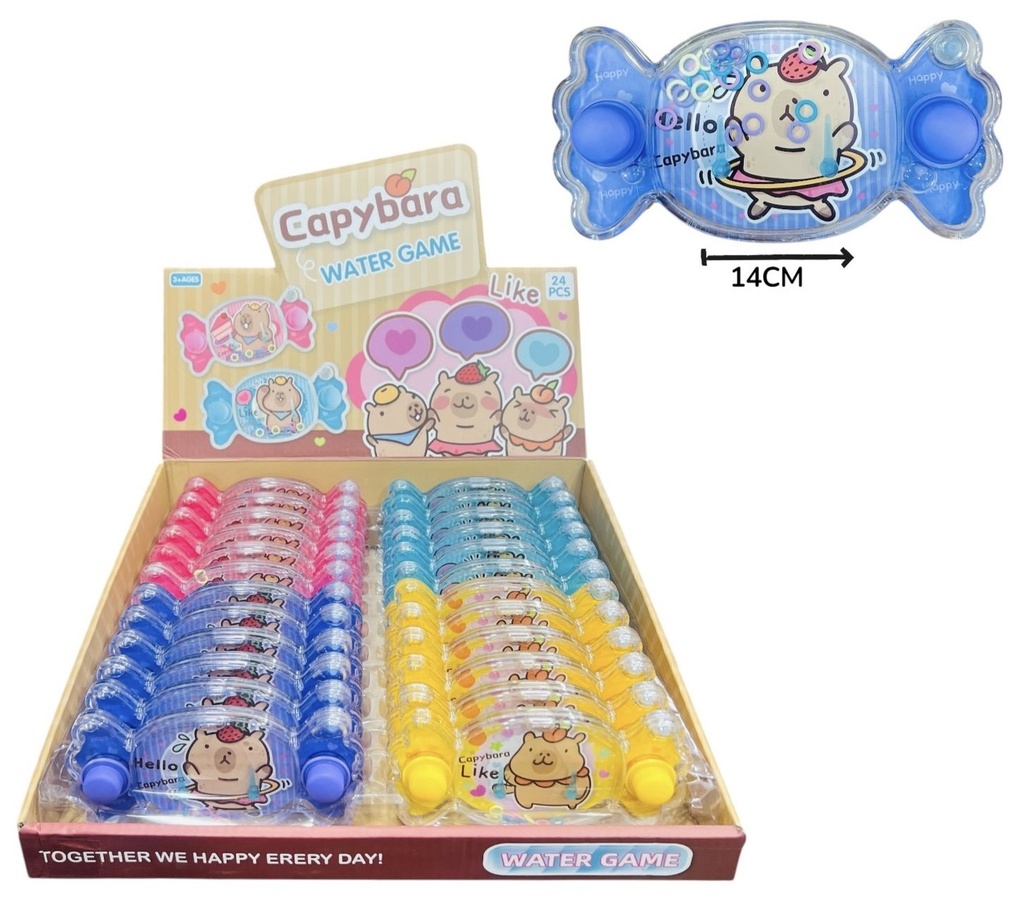 Juego De Agua Capibara Caramelo Displayx24