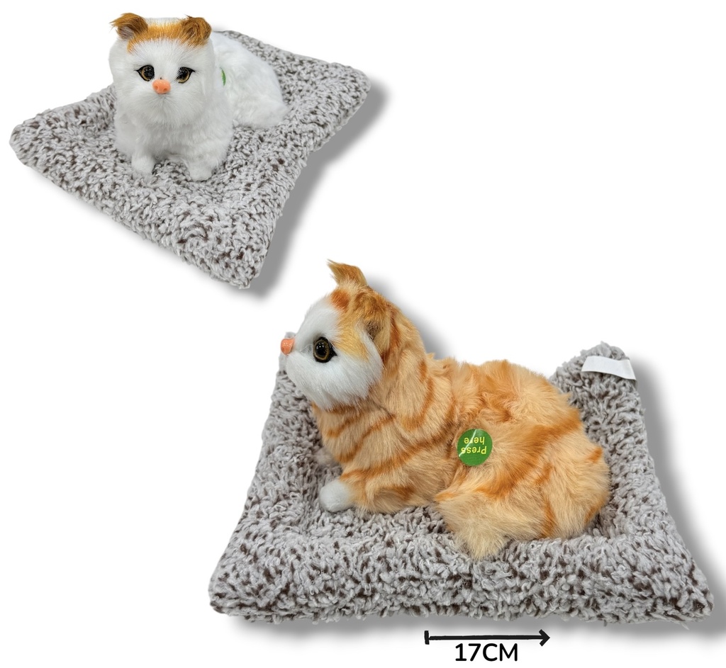 Adorno Peluche Gatito Con Sonido 