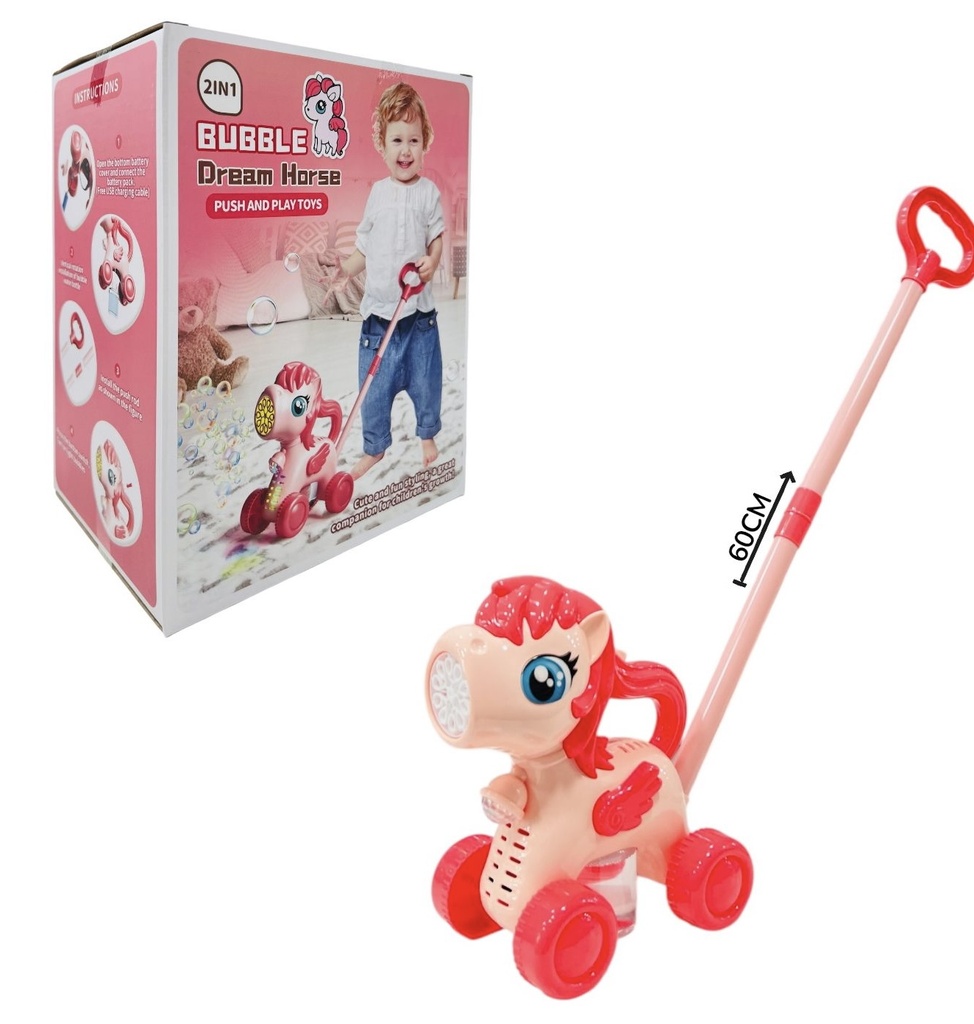 Burbujero C/Carrito De Arrastre Unicornio