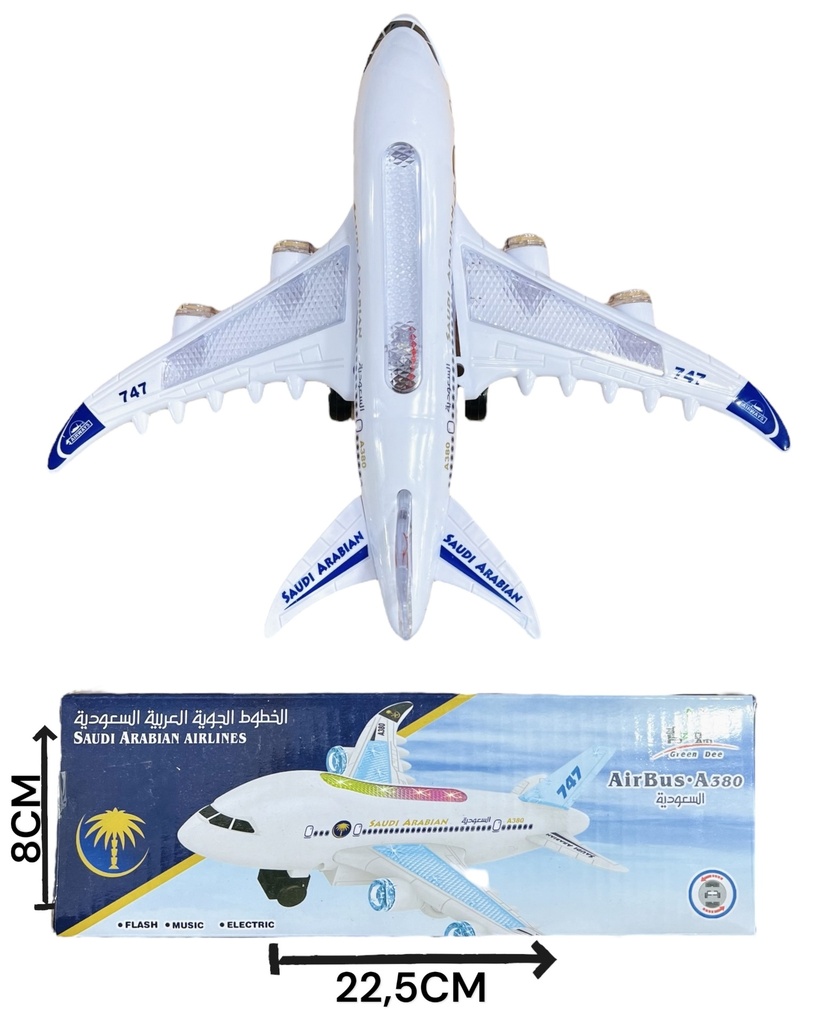 370395 Avion C/Luz Y Sonido A Pila Caja