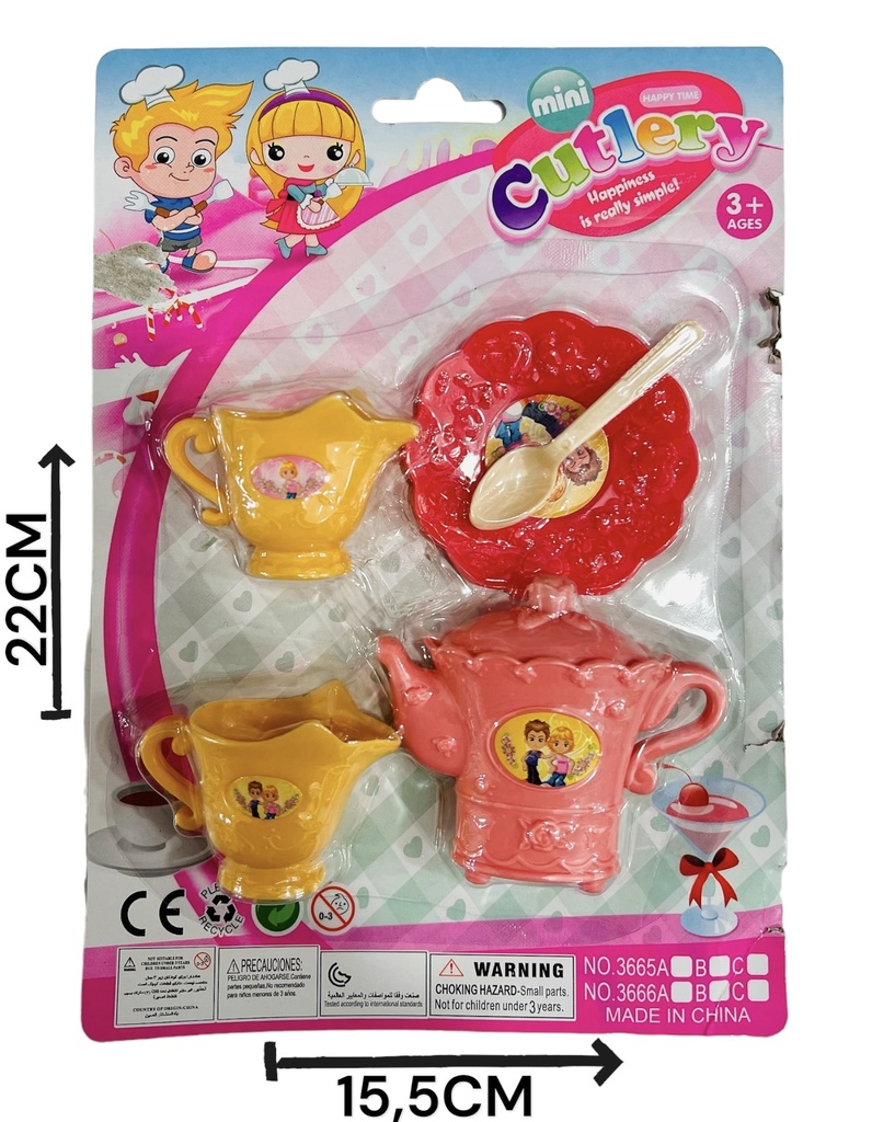 370855 Set Cocina Juego De Te Con 2 Tacitas