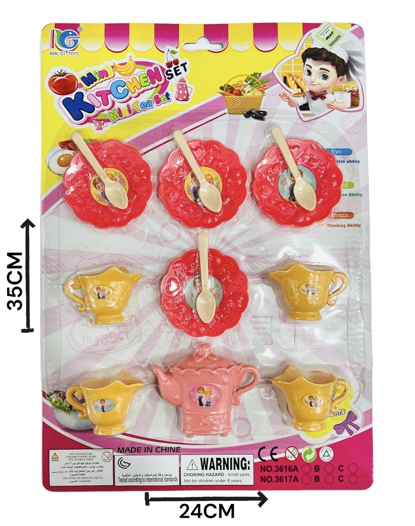 370858 Set Cocina Juego De Te Con 4 Tacitas