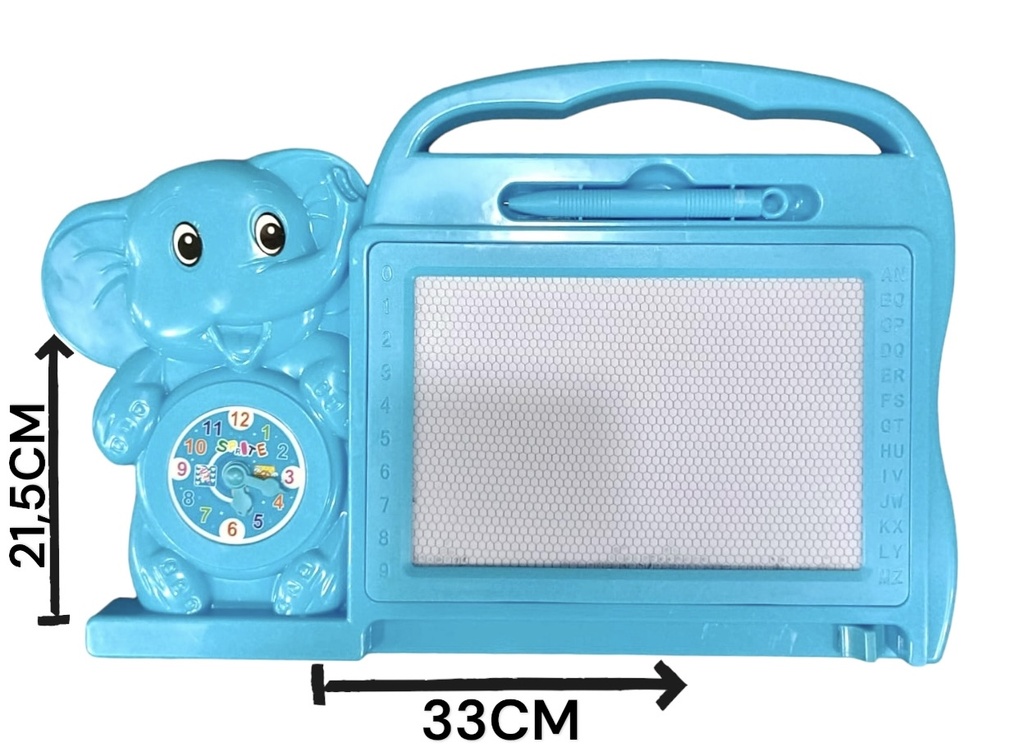 380402 Pizarra Magica Elfante Con Reloj