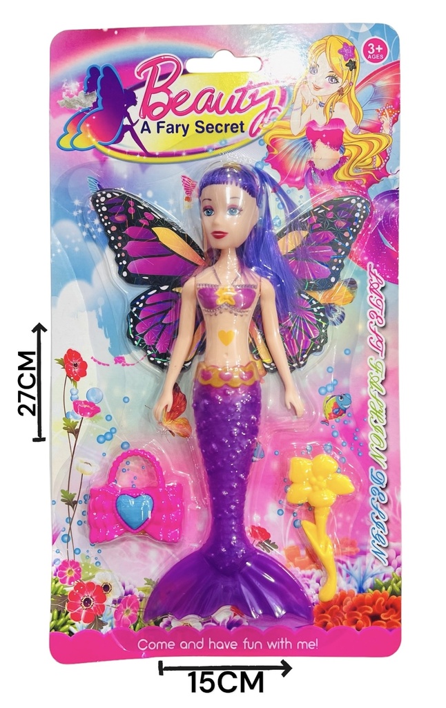 Muñeca Hada Sirena C/ Accesorios Hwa1401354