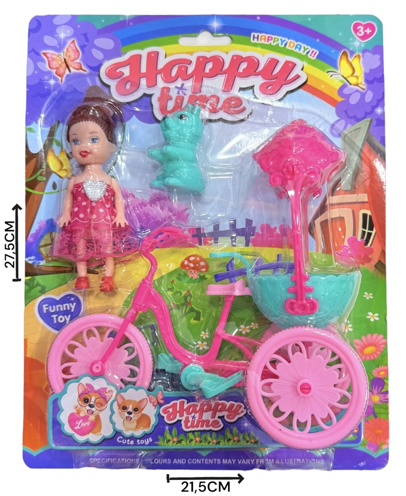 MuÑEca Con Bici Y Accesorios Blister Hw20046790