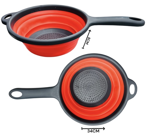 [511453] Colador Plegable De Silicona Con Mango