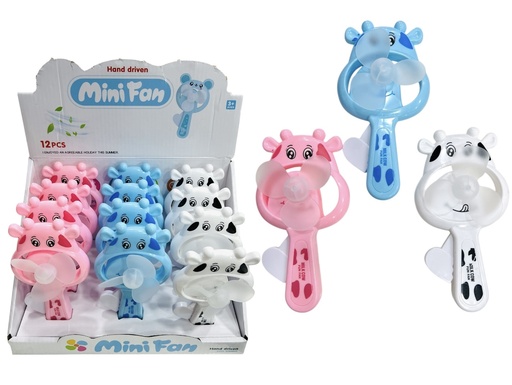 [612073] Mini Ventilador De Mano Animalitos Displayx12