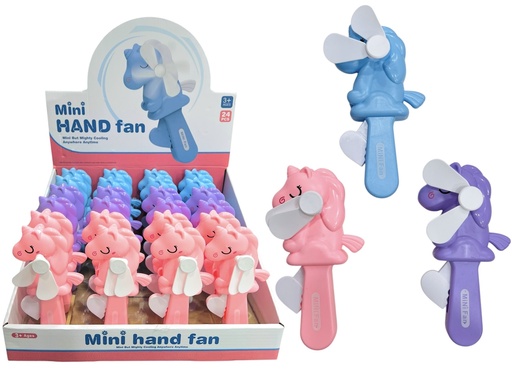 [612076] Mini Ventilador De Mano Unicornio Displayx24