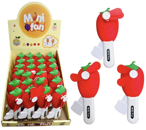 [612078] Mini Ventilador De Mano Frutilla Displayx24