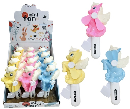 [612075] Mini Ventilador De Mano Unicornio Displayx12