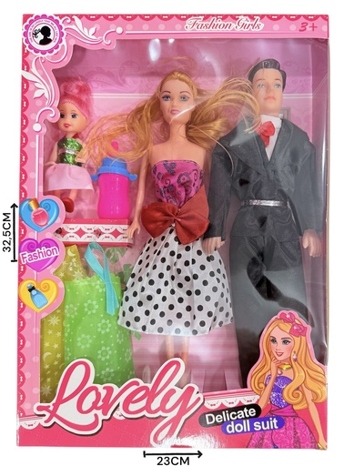 [510380] MuÑEca Y MuÑEco Con Accesorios