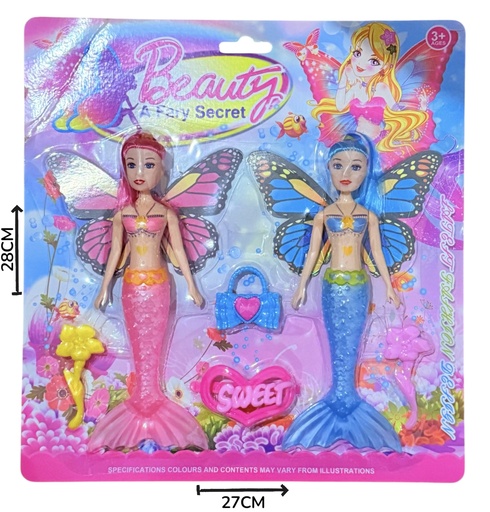 [622919] Muñeca Hada Sirena x2 Blister