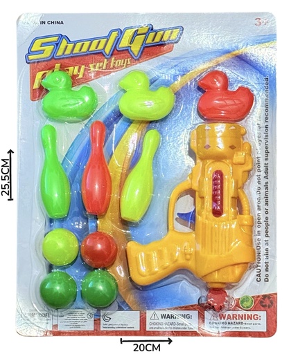 [622585] Pistola Lanza Bolas C/Bowling Y Patos Blister