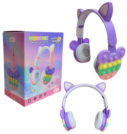 [511687] Auricular Orejas Gatito Pop It