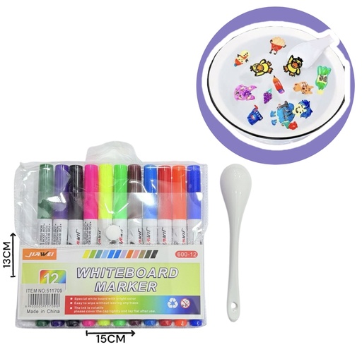 [511709] Marcadores para Dibujos Flotantes x12 c/Cuchara