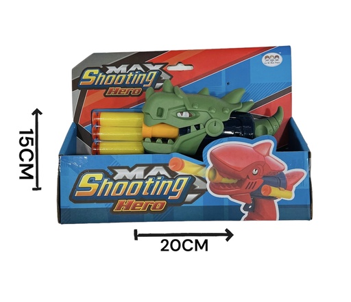 [HW22090497] 360208 Pistola Lanza Proyectil Dinosaurio