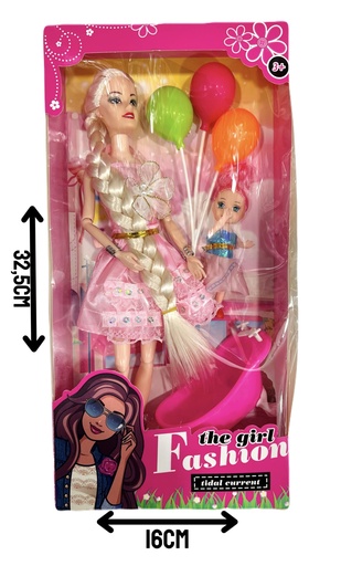[510396] 370150 MuÑEca Articulada Con Bebe En Caja