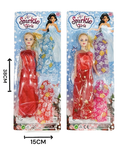[HW22017680] 370155 MuÑEca Con Vestidos En Blister