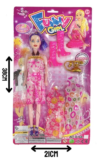 [HW22031834] 370157 MuÑEca C/Vestidos Y Accesorios Blister