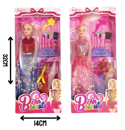 [HWB190152] 370183 MuÑEca C/Accesorios Caja