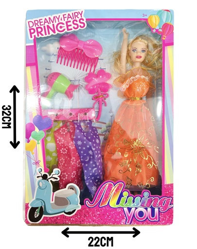 [HWB194000] 370194 MUÑECA C/ACCESORIOS CAJA