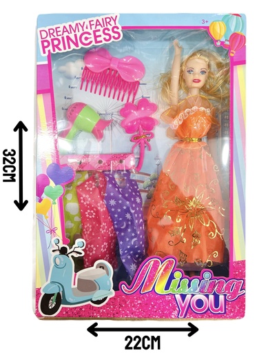 [HWB194000] 370194 MuÑEca C/Accesorios Caja