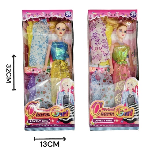 [HWB53814] 370200 MuÑEca Con Accesorios Caja