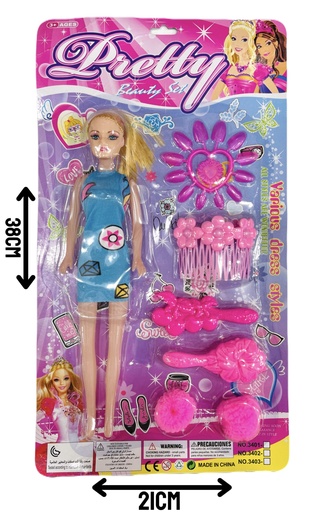 [HW22037072] 370467 Set De Belleza Con MuÑEca Y Accesorios