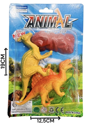 [HW22103952] 370561 Set Dinosaurio X 2 Y Accesorio En Blister