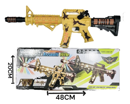 [HW21092586] 370656 Ametralladora C/Luz Y Sonido A Pila Caja