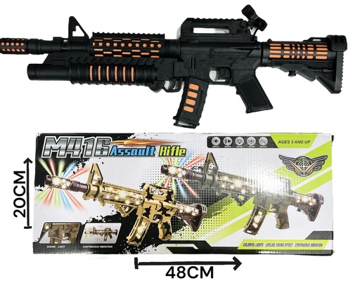 [HW21092588] 370676 Ametralladora C/Luz Y Sonido A Pila Caja