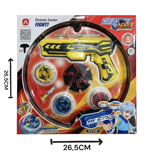 [HW22045840] 371203 Pistola Lanza Trompo Caja