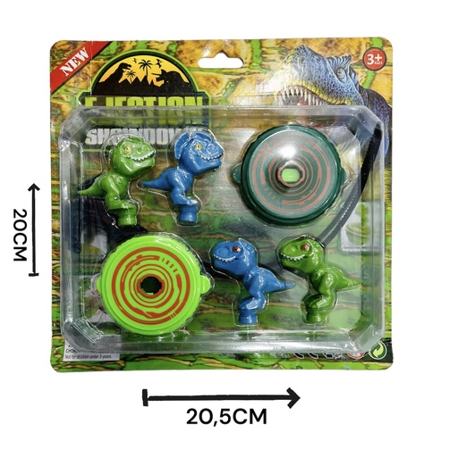 [HW22064512] 371206 Trompo Dinosaurio X4