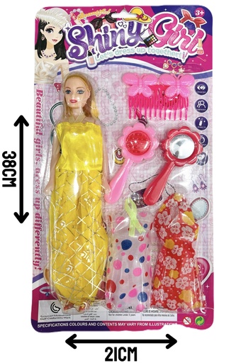 [610117] 380118 MuÑEca C/Set De Belleza Blister 21X3X38Cm