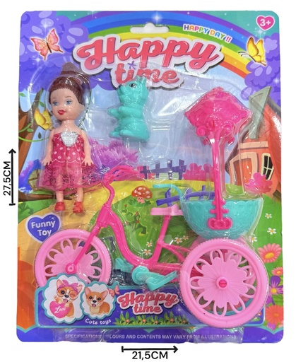 [610875] MuÑEca Con Bici Y Accesorios Blister Hw20046790