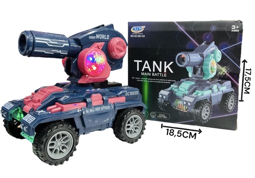[610919] Auto Tanque C/Luz Y Sonido A Pila Hw21092498