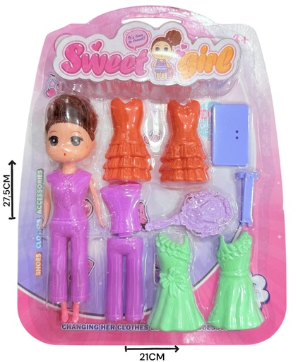 [610834] MuñEca Con Accesorios Moda Hw23029413
