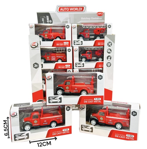 [611237] Camion Bombero Metalico En Caja Hw22095408