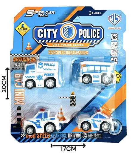 [611011] Camion Policia X4 Blister Hw19041496