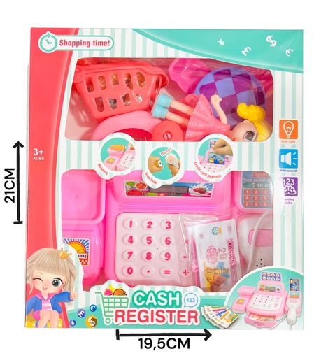 [611599] Caja Registradora Con MuÑEquita Y Accesorios Hw22076229
